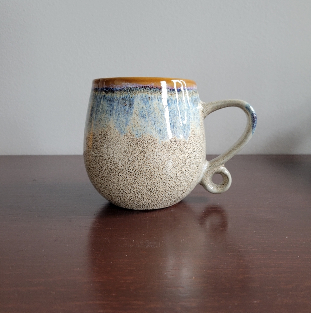 Meritage Dip Dye Coffee Mug X-Large, 20oz Stoneware Ombre Reactive Glaze Rustic